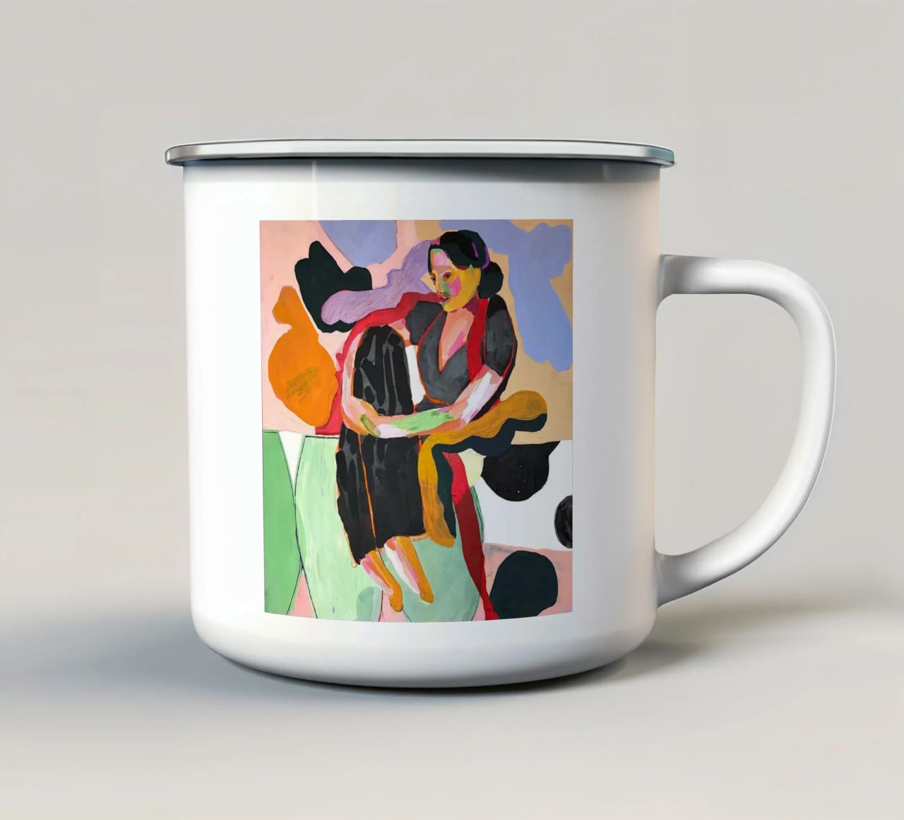 Paloma IV tazza in smalto da Silvaya