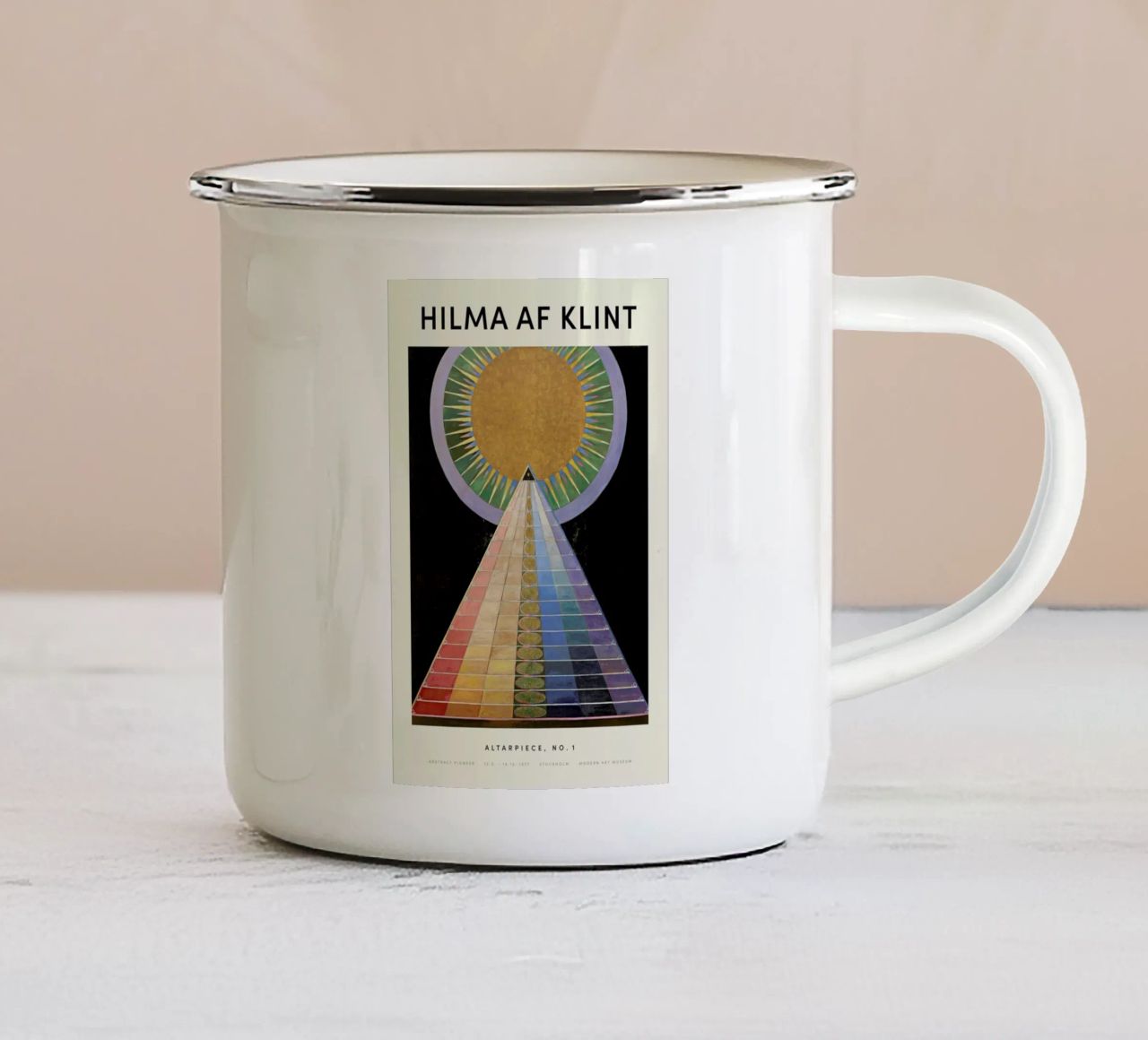 Hilma af Klint - Altarpiece, No. 1 tazza in smalto da Vintage by JUNIQE