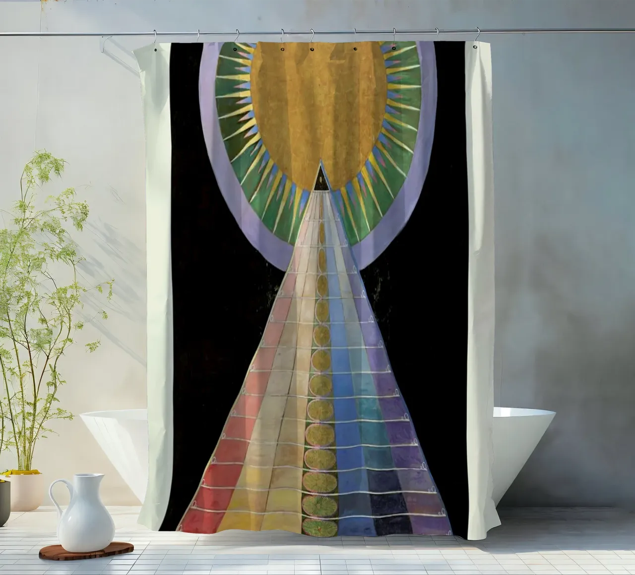 Hilma af Klint - Altarpiece, No. 1 tenda da doccia da Vintage by JUNIQE