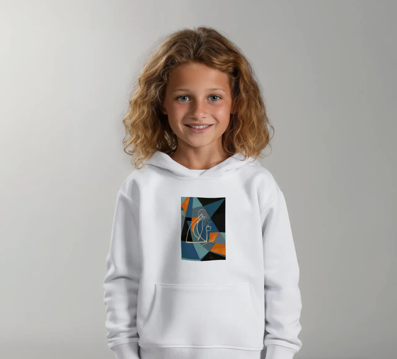 Contemplación abstracta sudadera con capucha para niño de Crimson Whisper