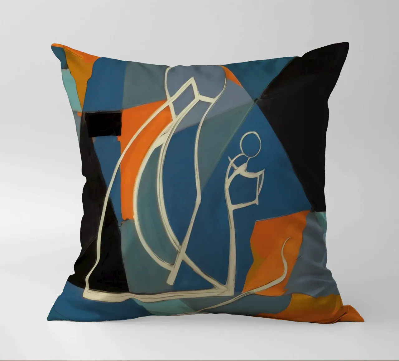 Contemplation abstraite coussin de Crimson Whisper