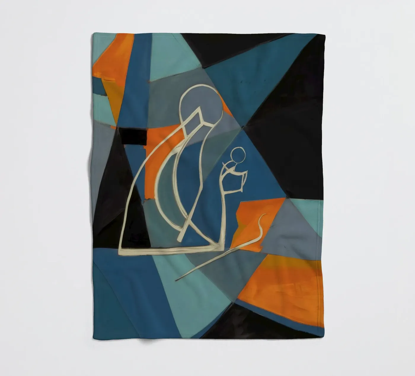 Contemplazione astratta coperta in pile da Crimson Whisper