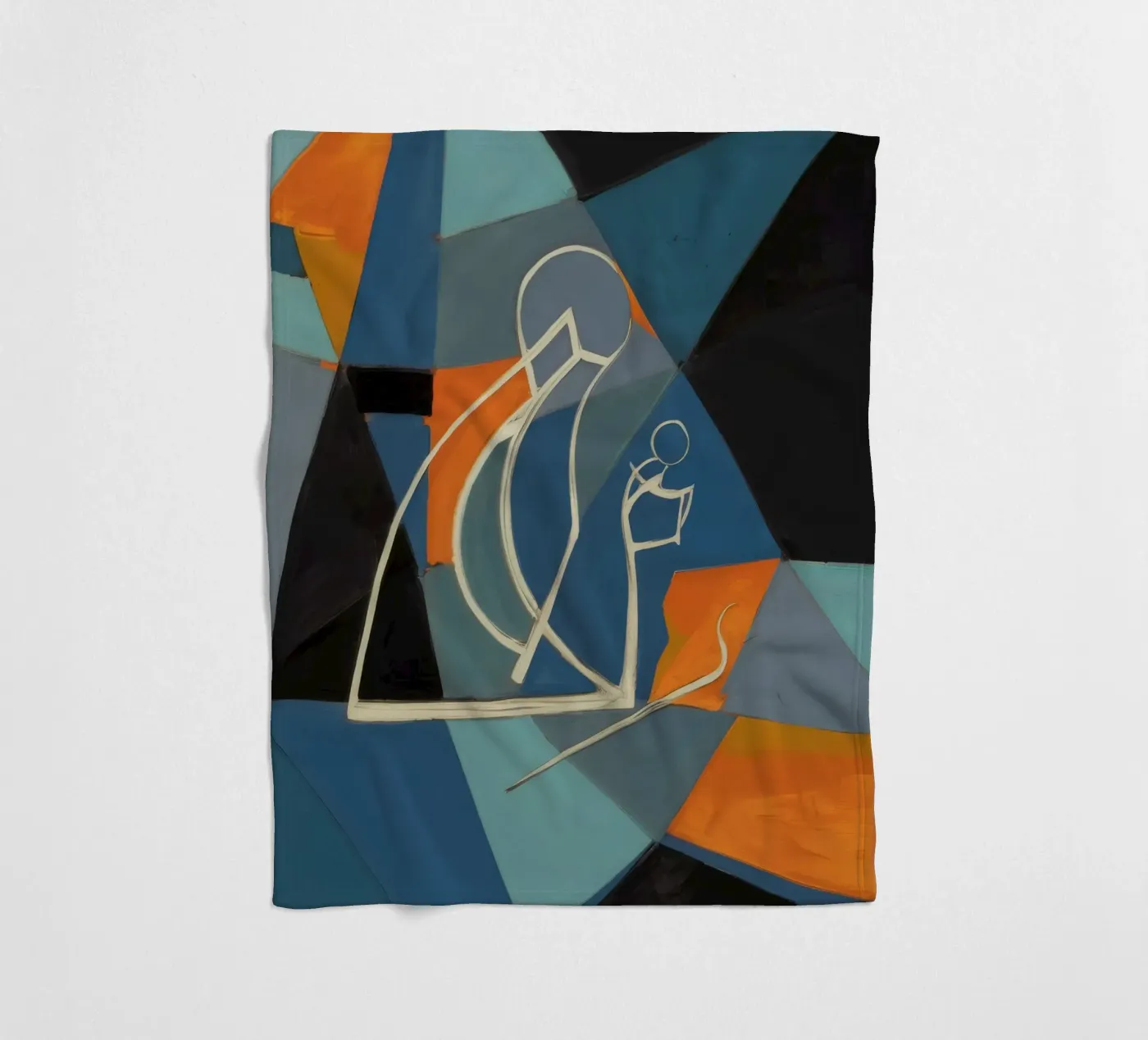 Contemplazione astratta coperta in pile da Crimson Whisper