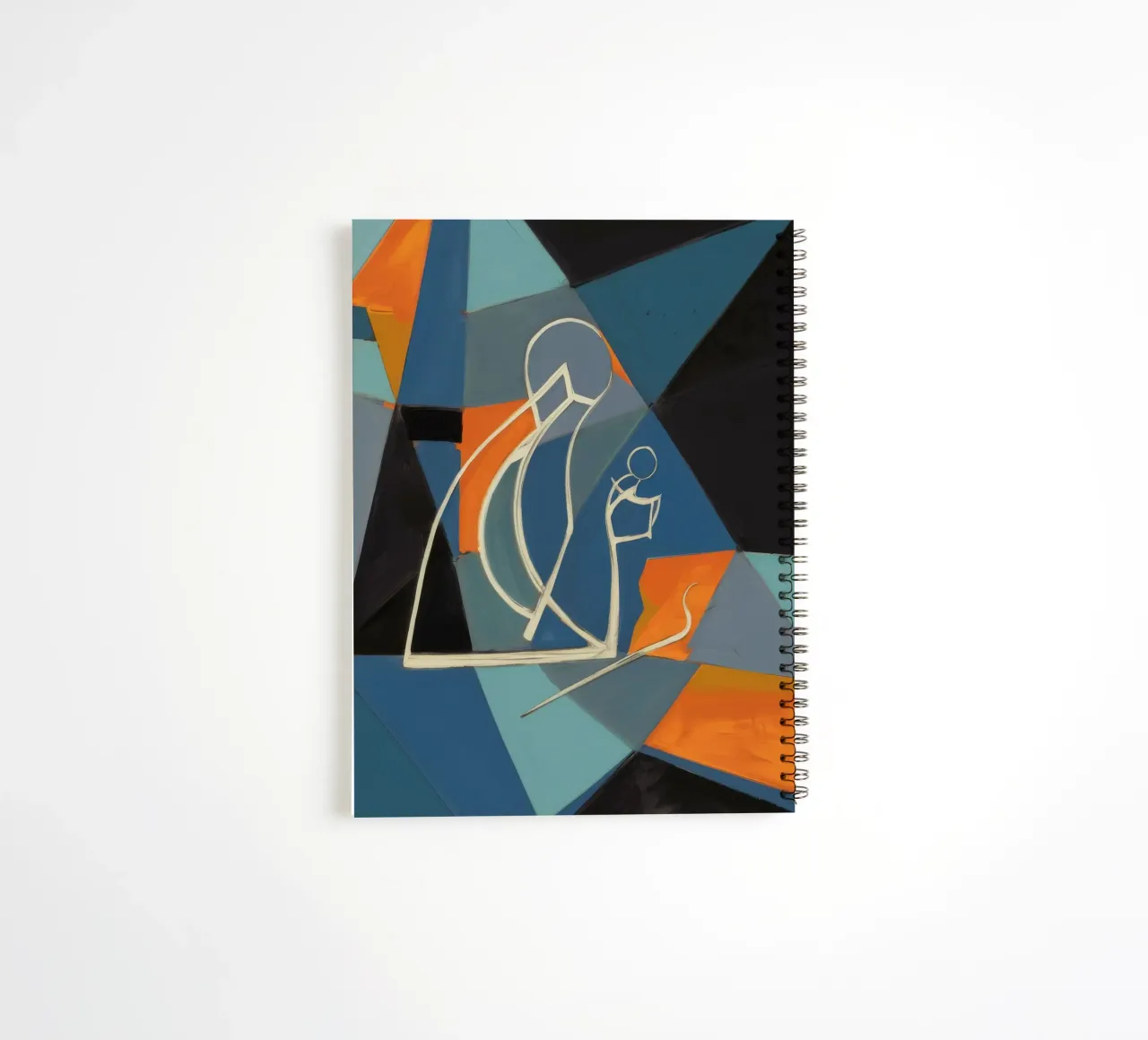 Abstract Contemplation spiral notebook by Crimson Whisper