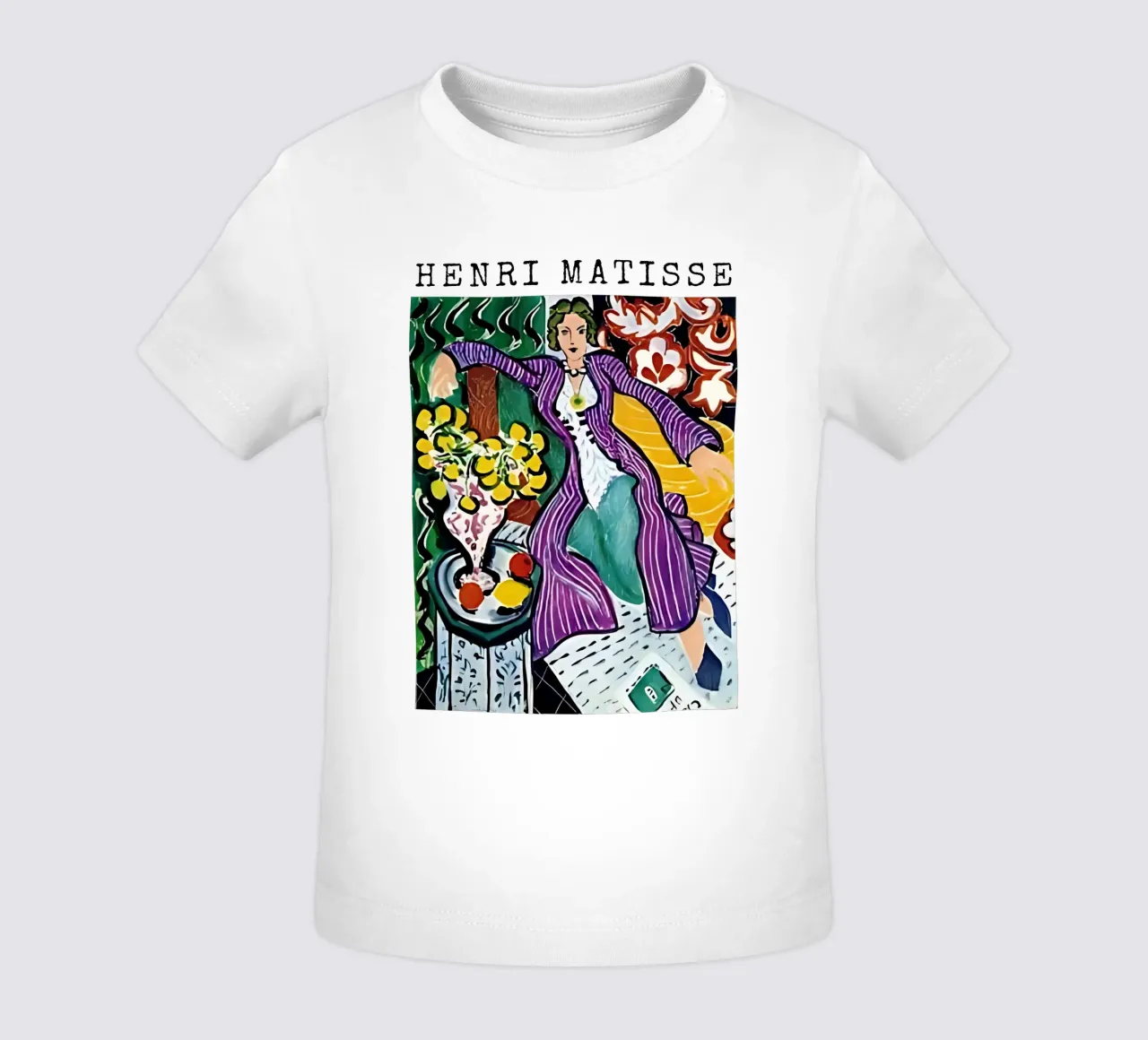 Henri Matisse - Donna con cappotto viola maglietta neonato da tokovictory