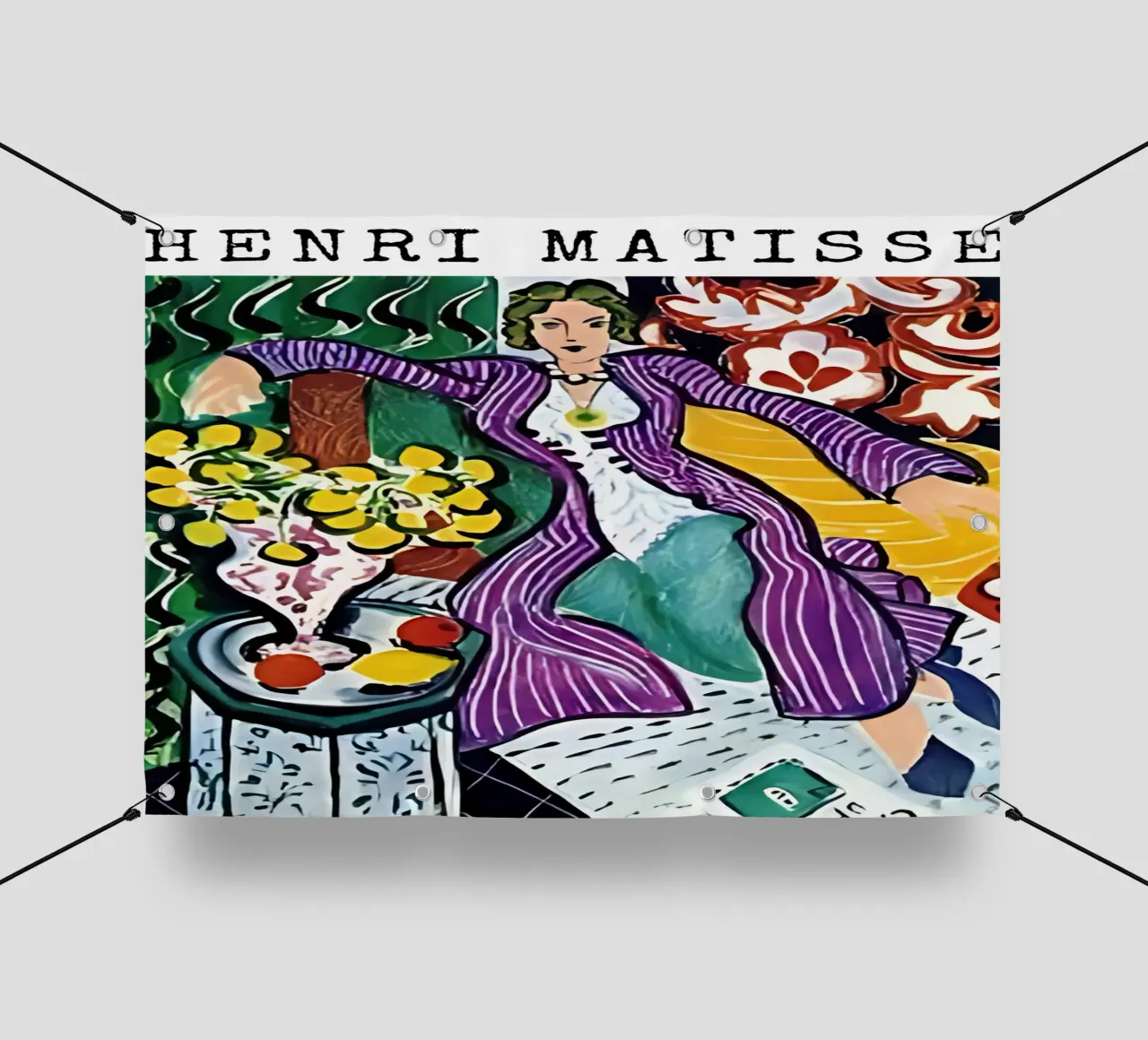 Henri Matisse - Donna con cappotto viola telo in pvc da tokovictory