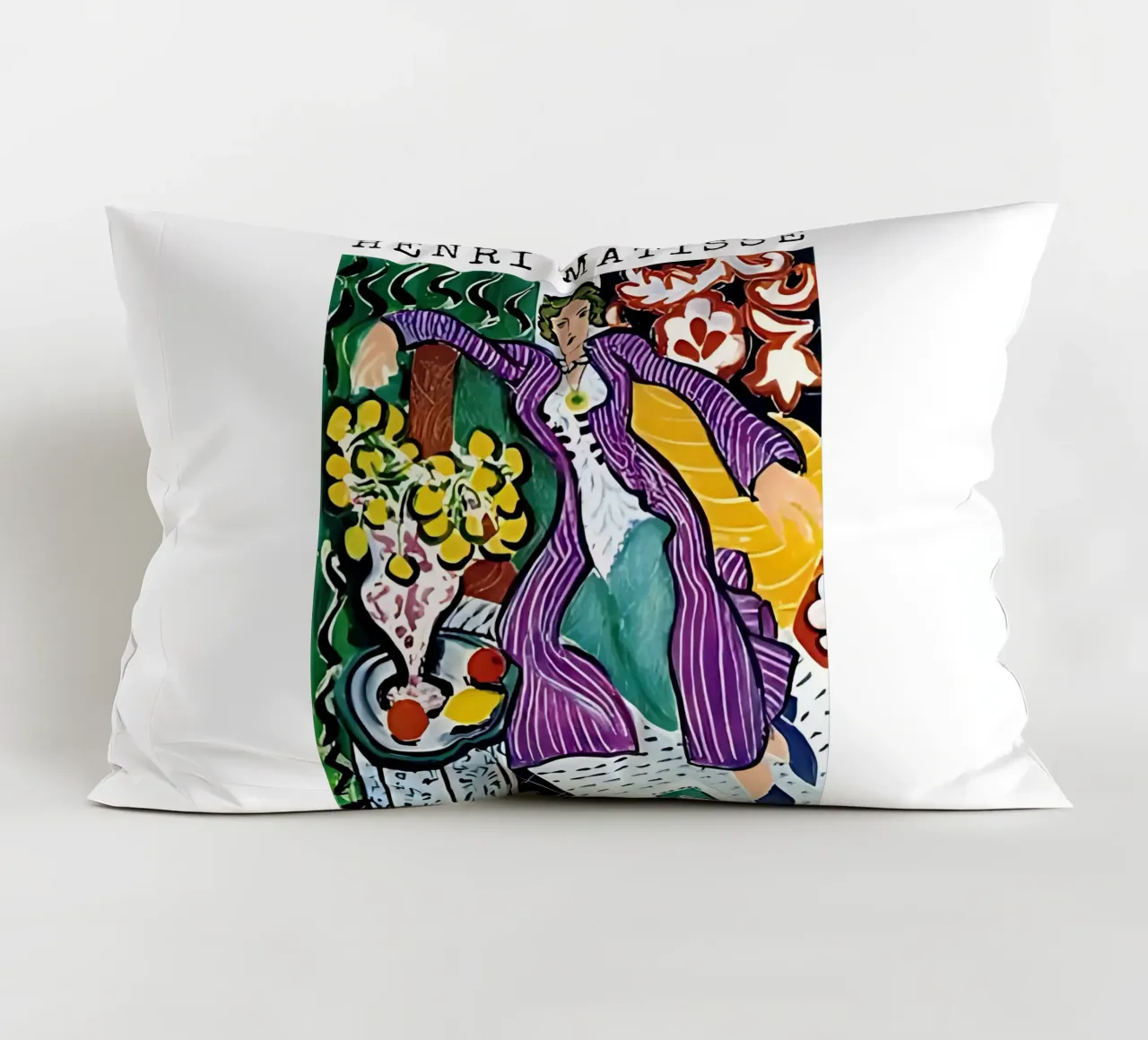 Henri Matisse - Donna con cappotto viola cuscino da tokovictory