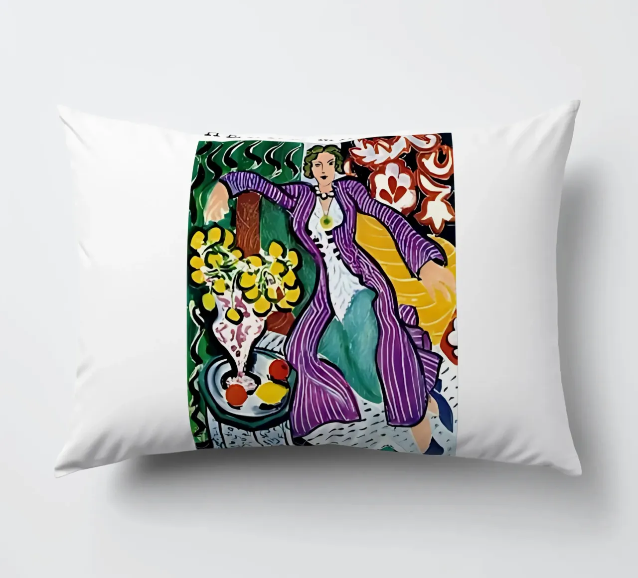 Henri Matisse - Donna con cappotto viola cuscino da tokovictory