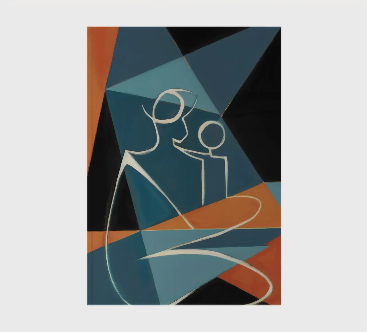 Abstract Embrace notebook by Crimson Whisper