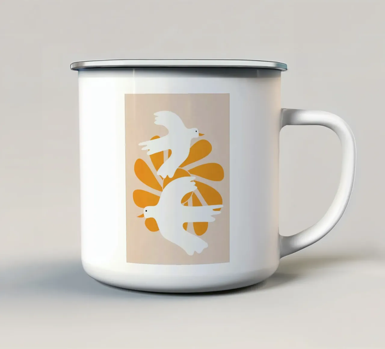 Abstract Flight 2 Emaille Tasse von Flow Line