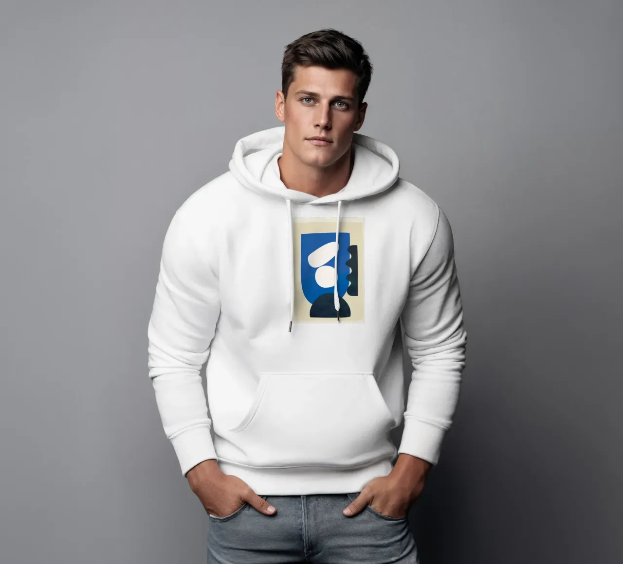 Abstract Geometry 2 felpa con cappuccio da Flow Line