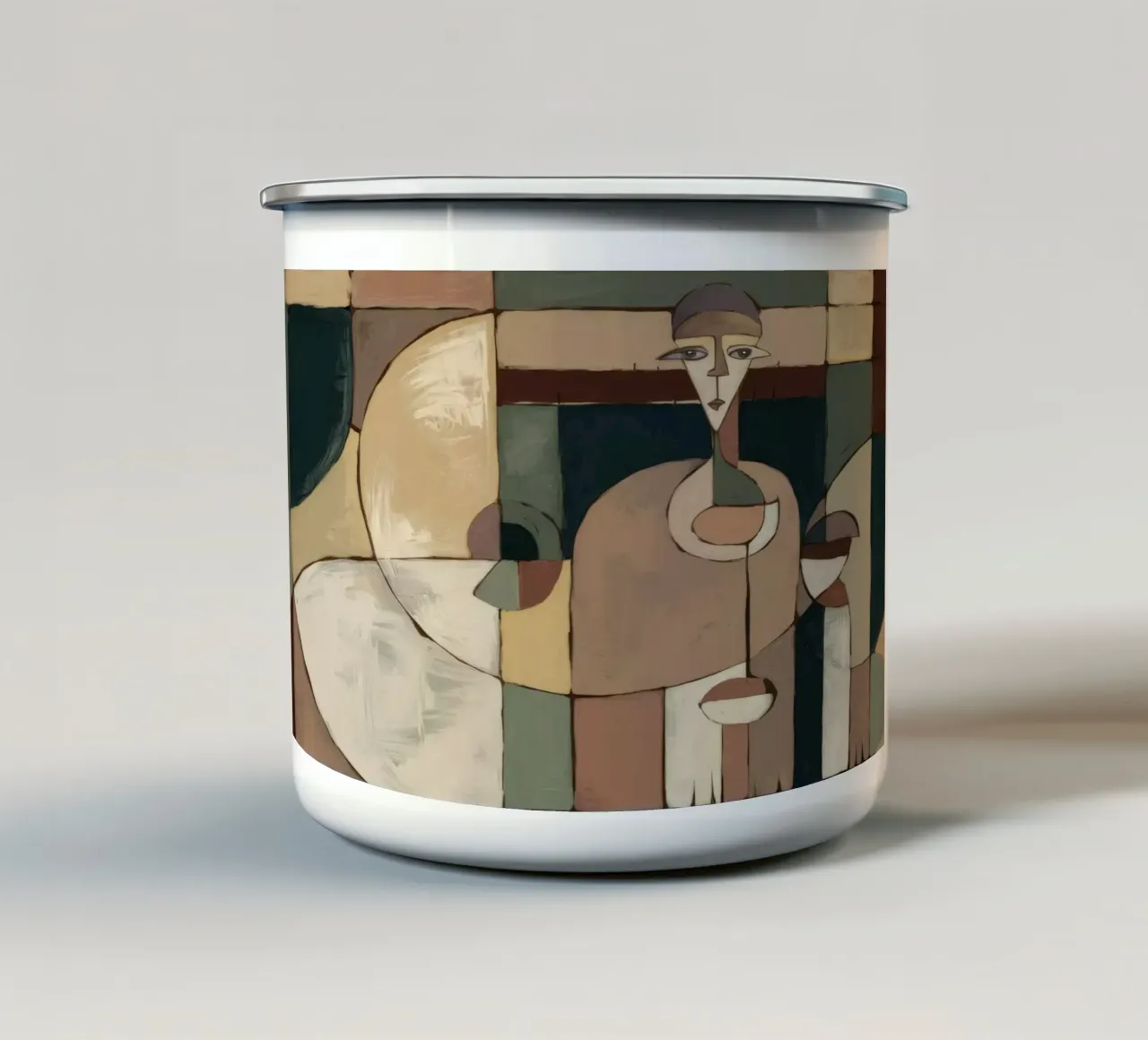 Contemplazione serena tazza in smalto da Crimson Whisper