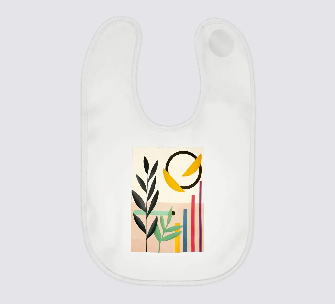 Abstract Geometry 4 baby bib by Flow Line