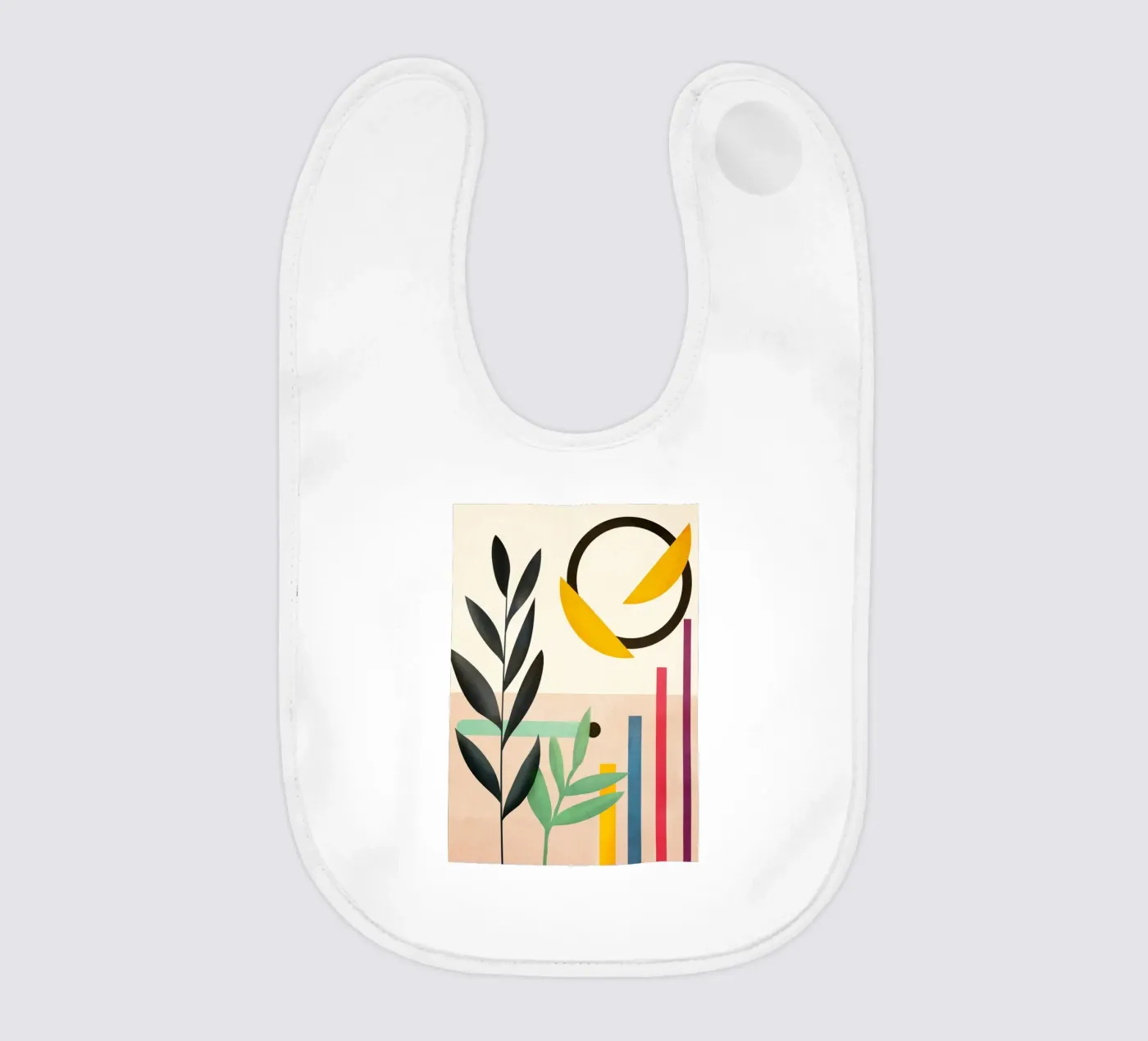 Abstract Geometry 4 baby bib by Flow Line