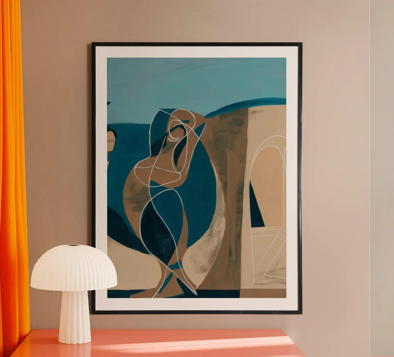 Eleganza nautica poster con telaio in legno da Crimson Whisper