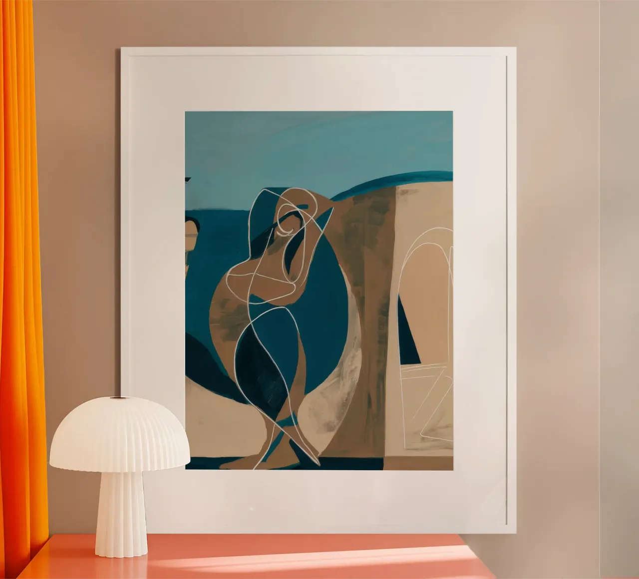 Eleganza nautica poster con telaio in legno da Crimson Whisper