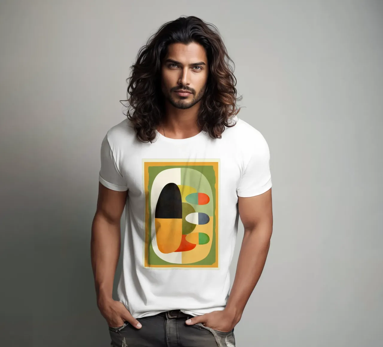 Modern Abstract Geometric Art 25 t-shirt da Flow Line