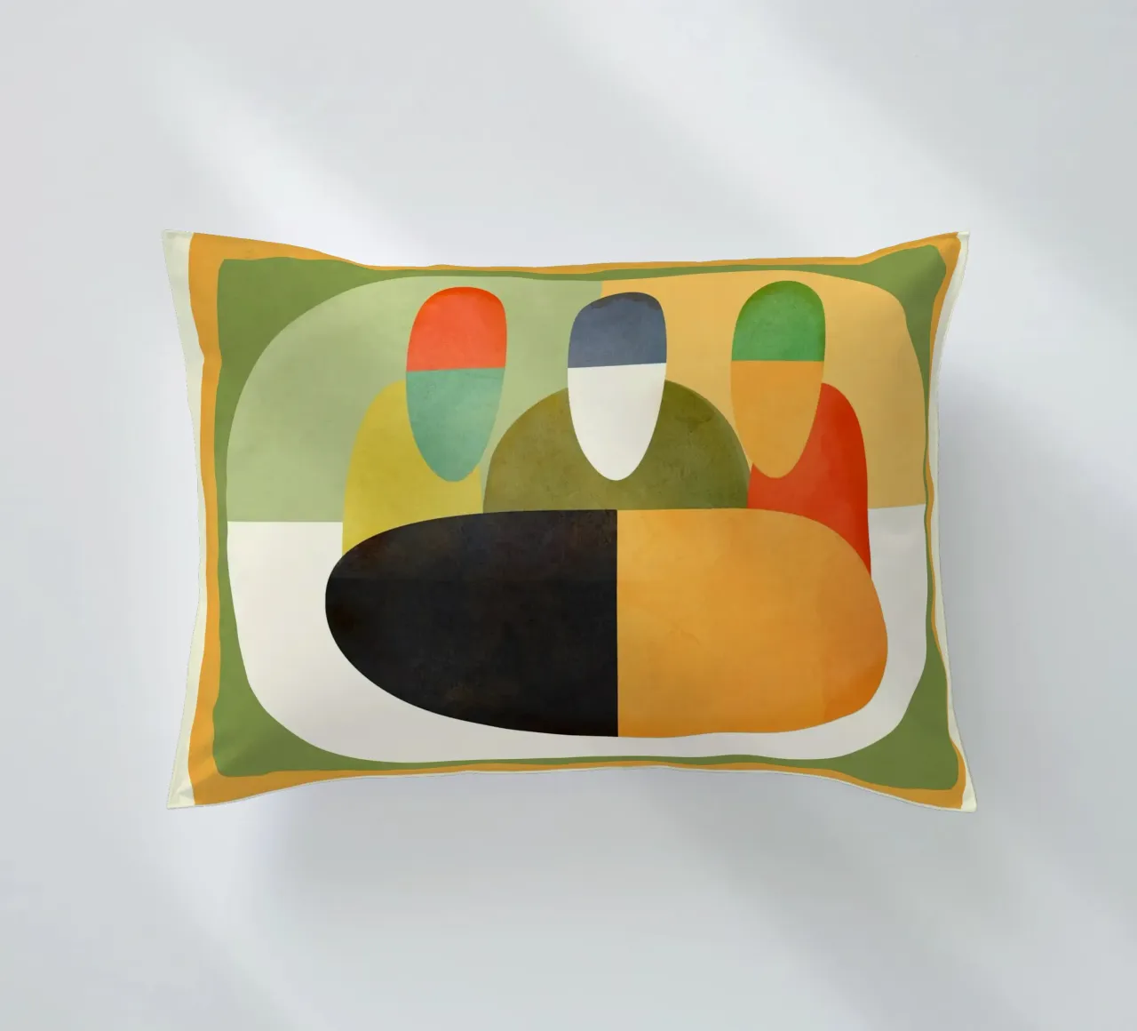 Modern Abstract Geometric Art 25 cuscino da Flow Line