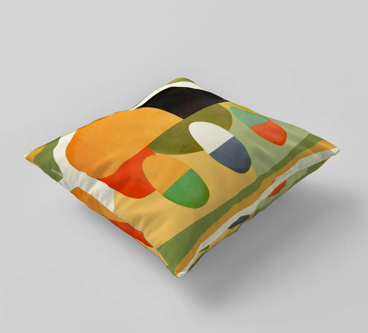 Modern Abstract Geometric Art 25 cuscino da Flow Line