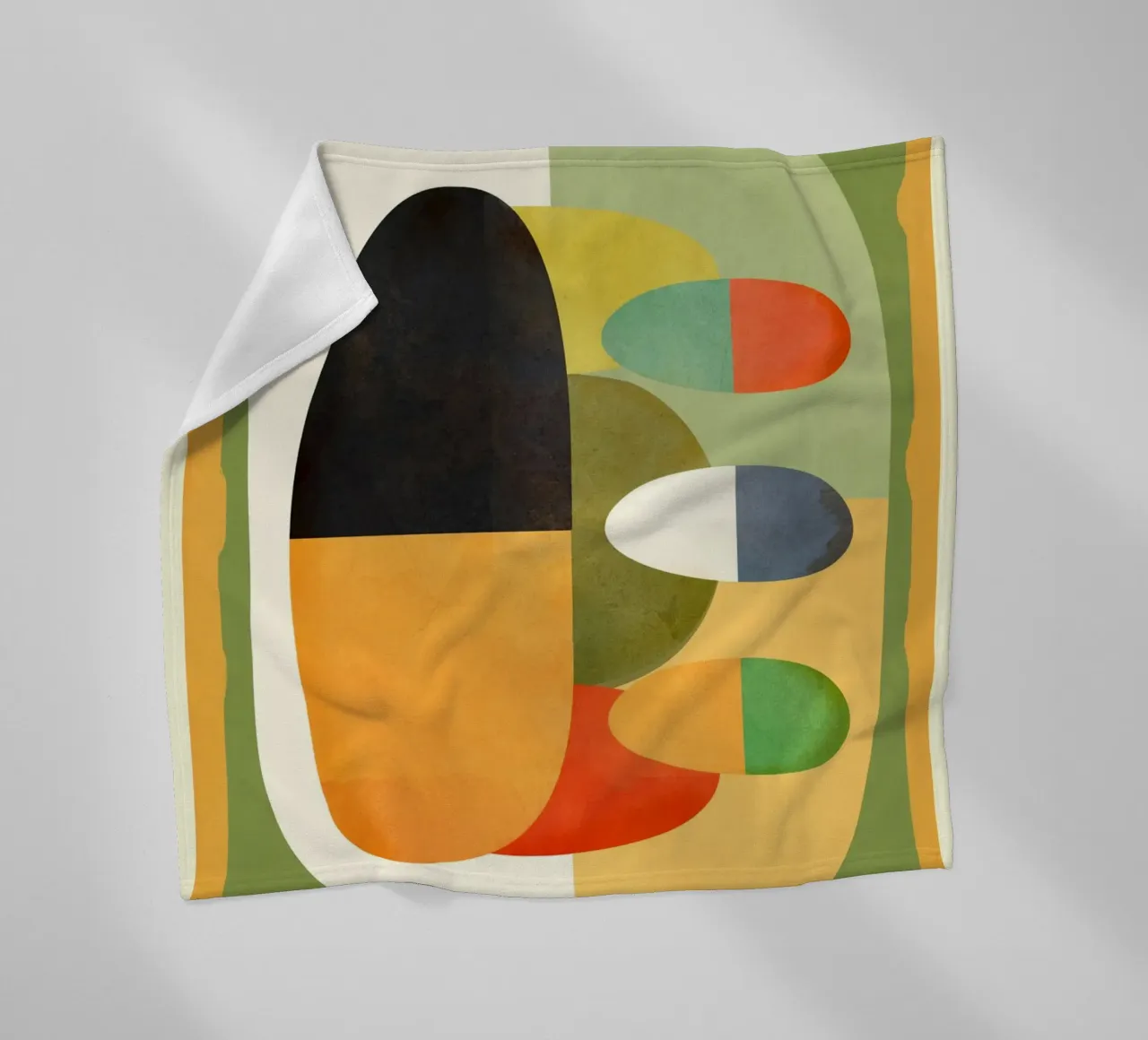 Modern Abstract Geometric Art 25 coperta in pile da Flow Line