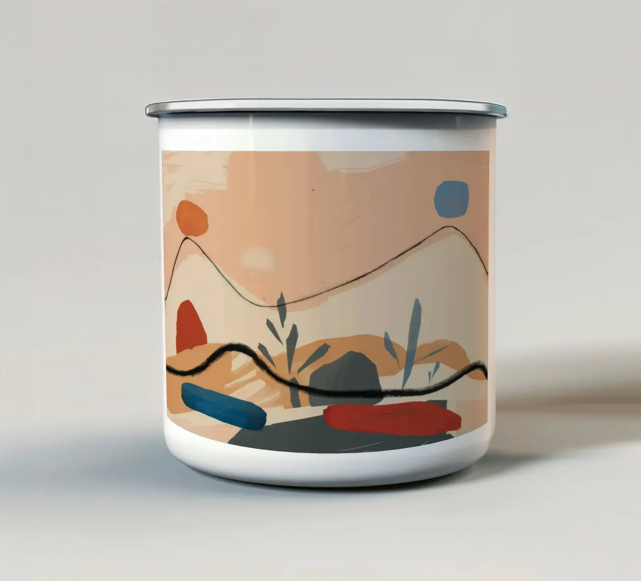 Serenità di montagna tazza in smalto da Crimson Whisper