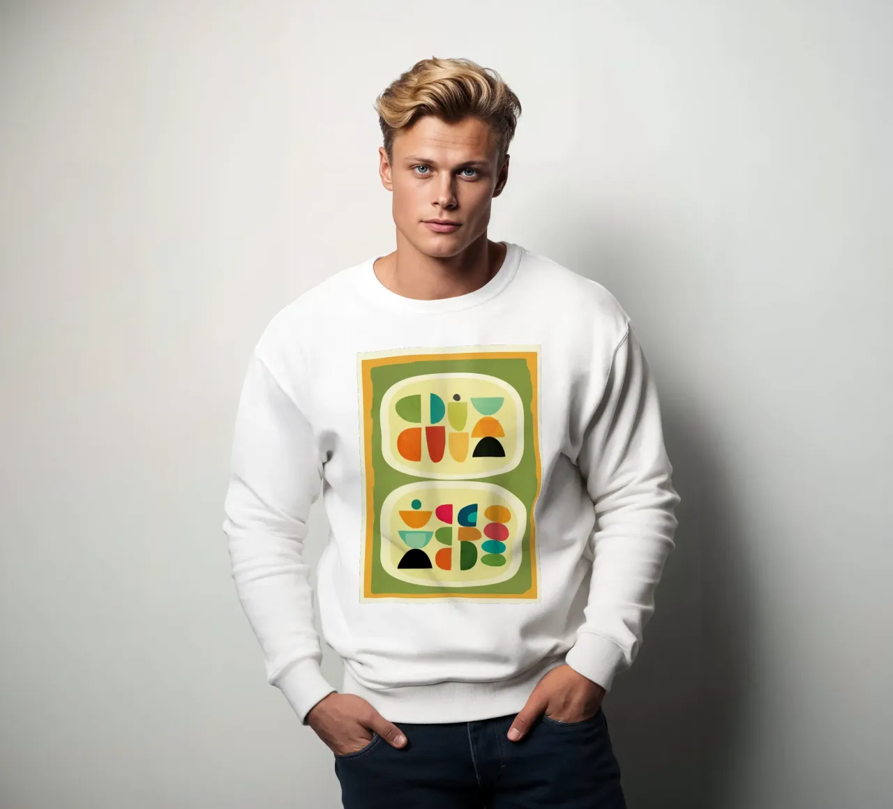 Modern Abstract Geometric Art 26 sudadera de Flow Line