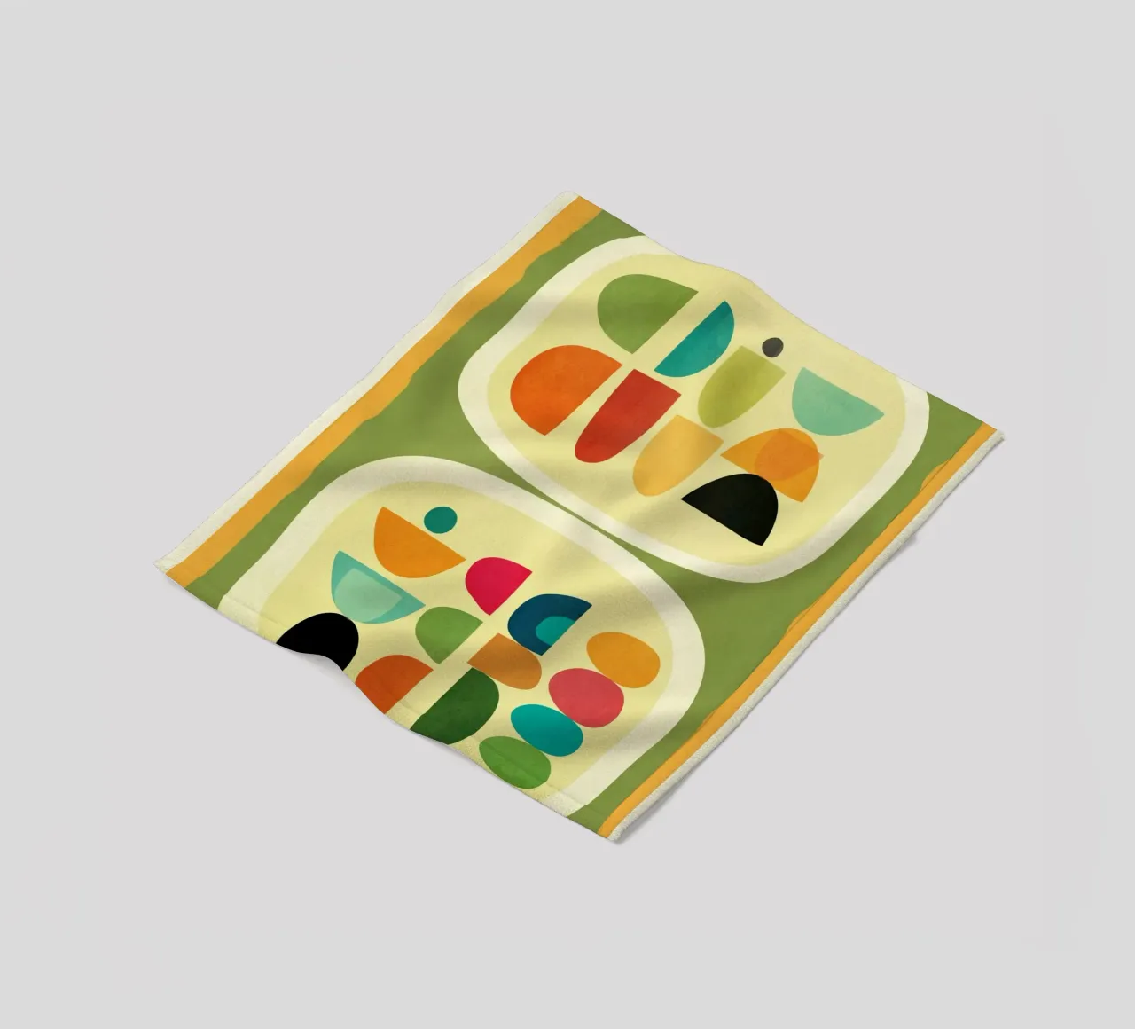 Modern Abstract Geometric Art 26 coperta in pile da Flow Line