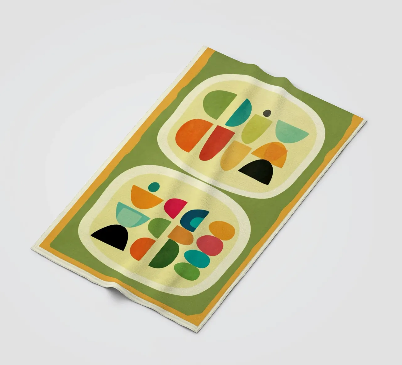 Modern Abstract Geometric Art 26 coperta in pile da Flow Line