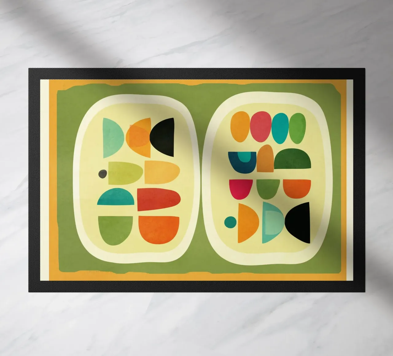 Modern Abstract Geometric Art 26 felpudo de Flow Line