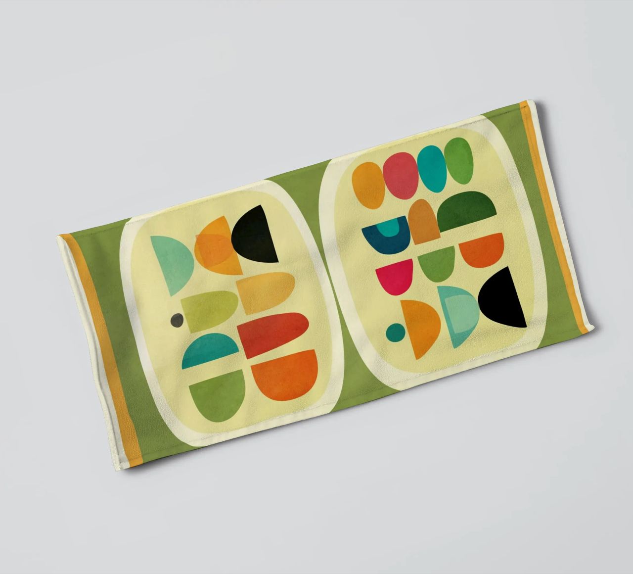 Modern Abstract Geometric Art 26 serviette de bain de Flow Line