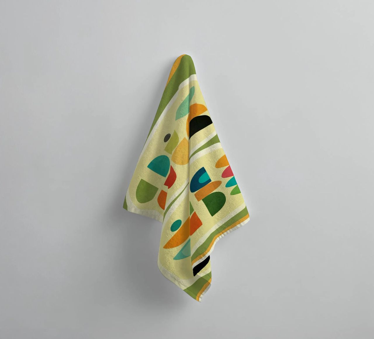 Modern Abstract Geometric Art 26 serviette de bain de Flow Line