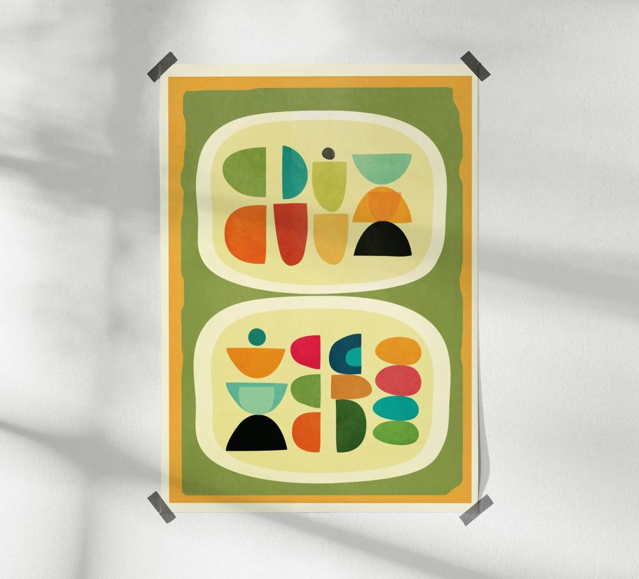 Modern Abstract Geometric Art 26 poster de Flow Line