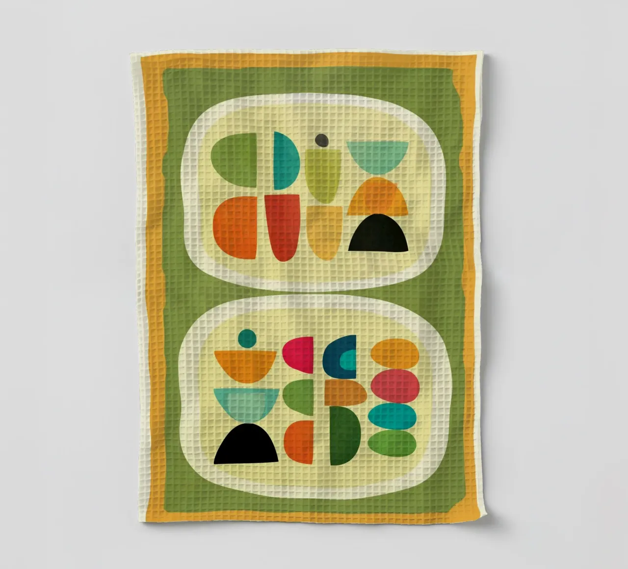 Modern Abstract Geometric Art 26 Geschirrtuch von Flow Line