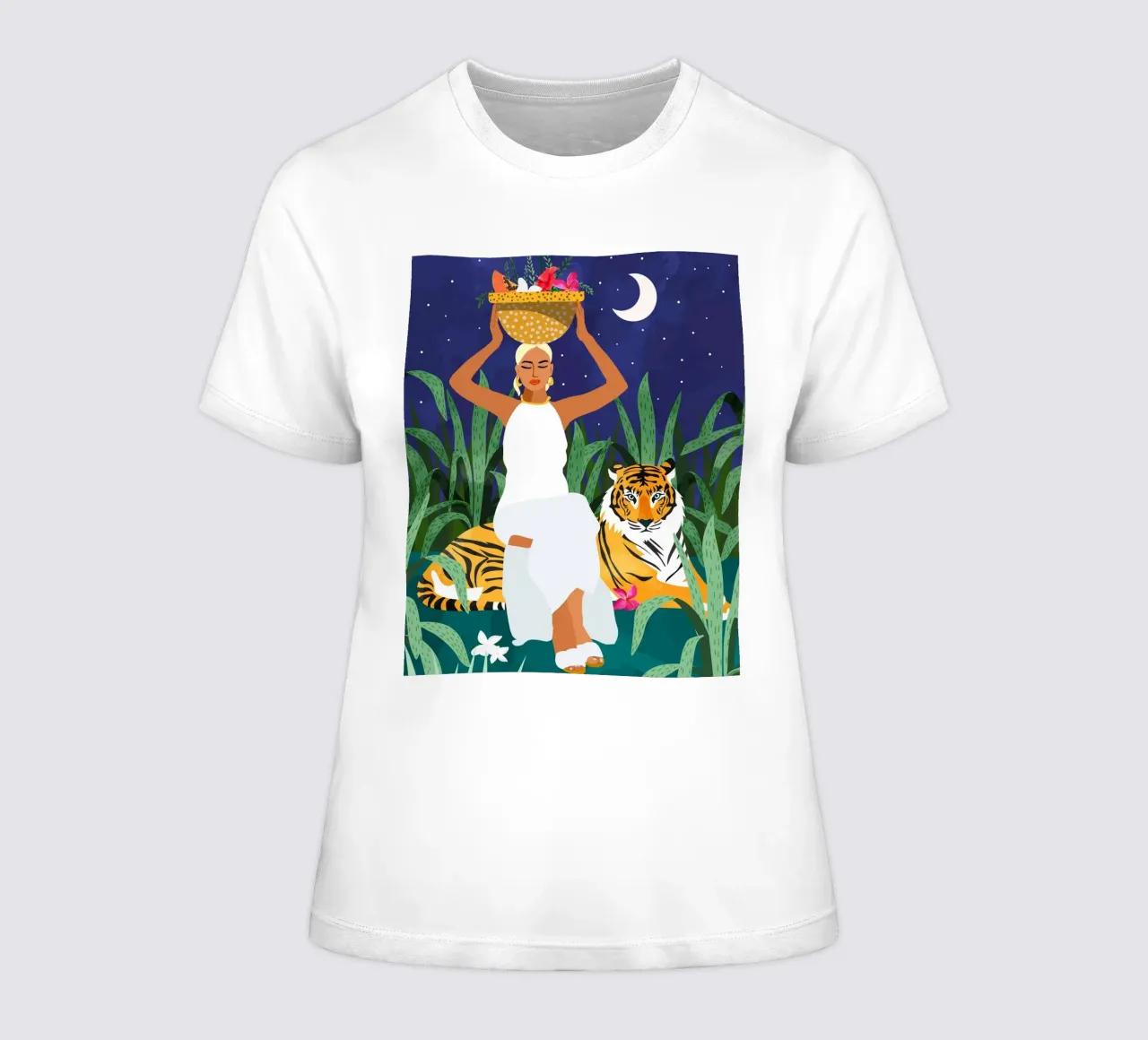Not where I intended to go, but Even Better — Midnight Tiger t-shirt da donna da 83oranges