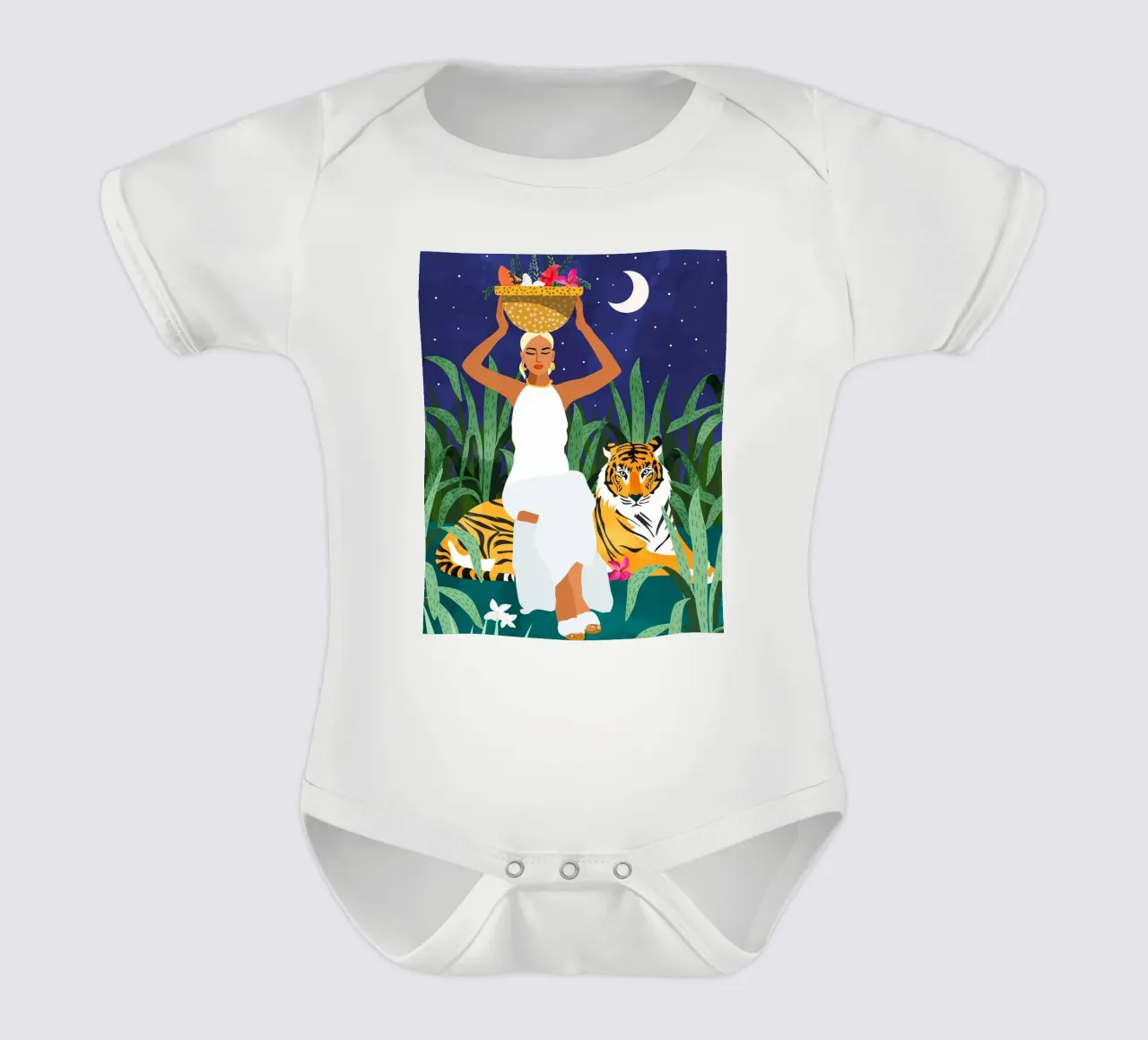 Not where I intended to go, but Even Better — Midnight Tiger body neonato maniche corte da 83oranges