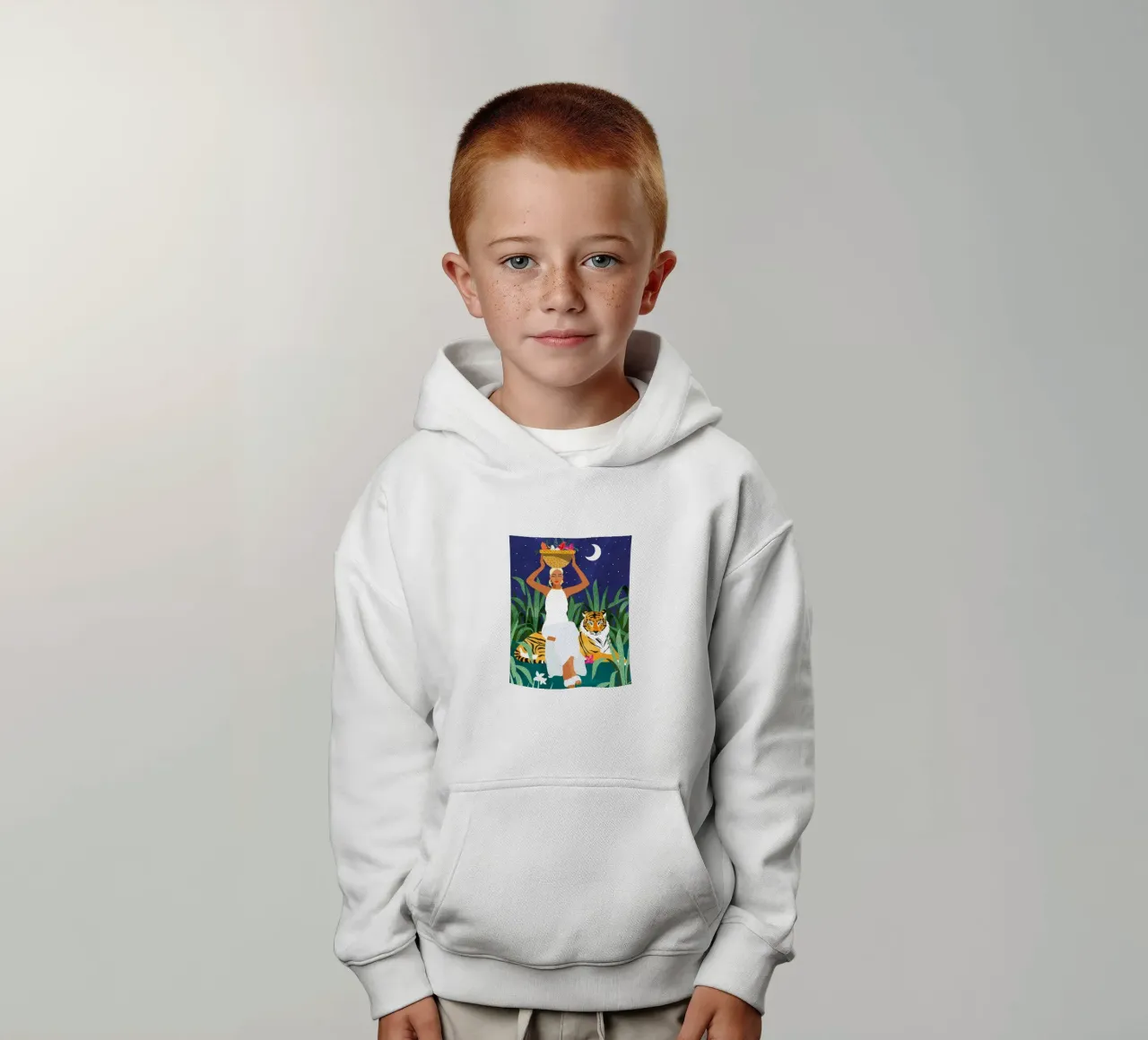 Not where I intended to go, but Even Better — Midnight Tiger felpa bambino con cappuccio da 83oranges