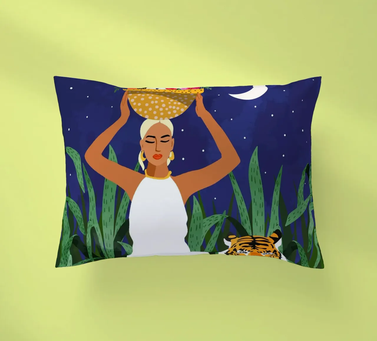 Not where I intended to go, but Even Better โ Midnight Tiger decorative cushion by 83oranges