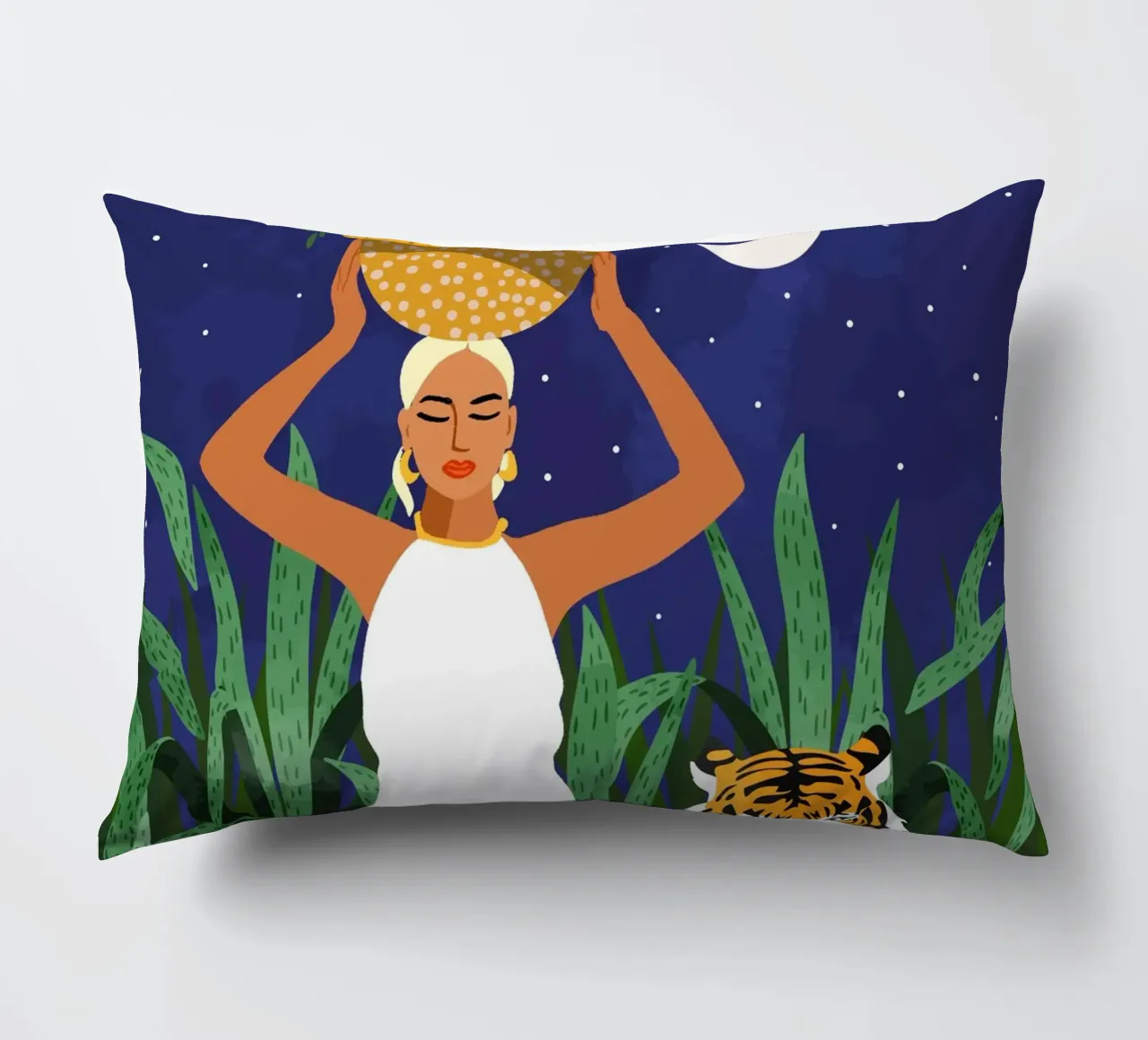 Not where I intended to go, but Even Better โ Midnight Tiger decorative cushion by 83oranges