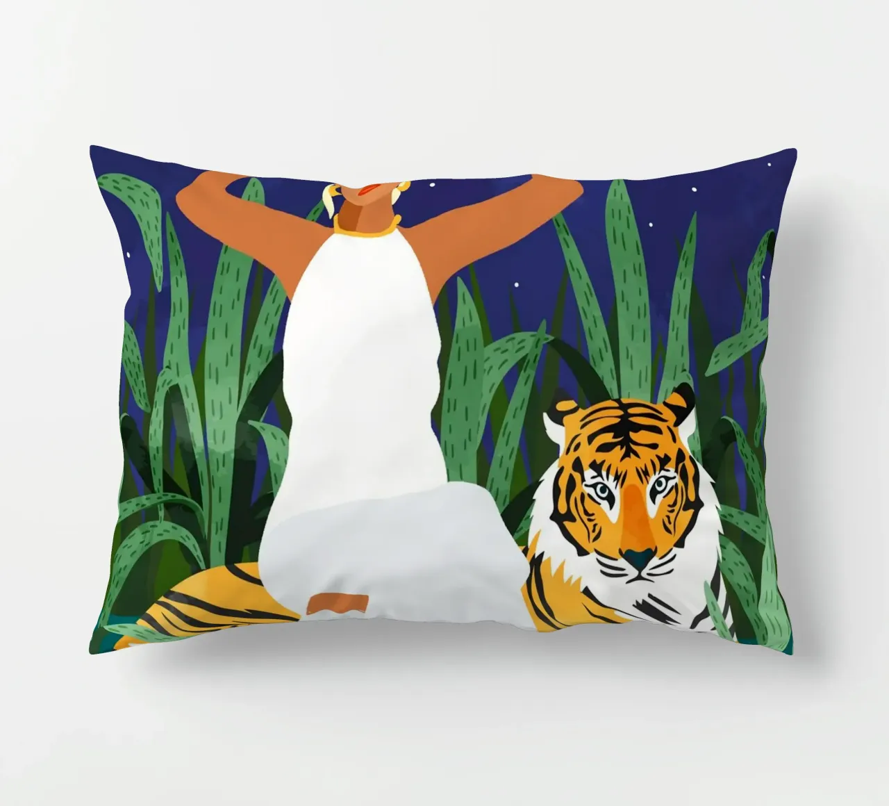 Not where I intended to go, but Even Better โ Midnight Tiger decorative cushion by 83oranges