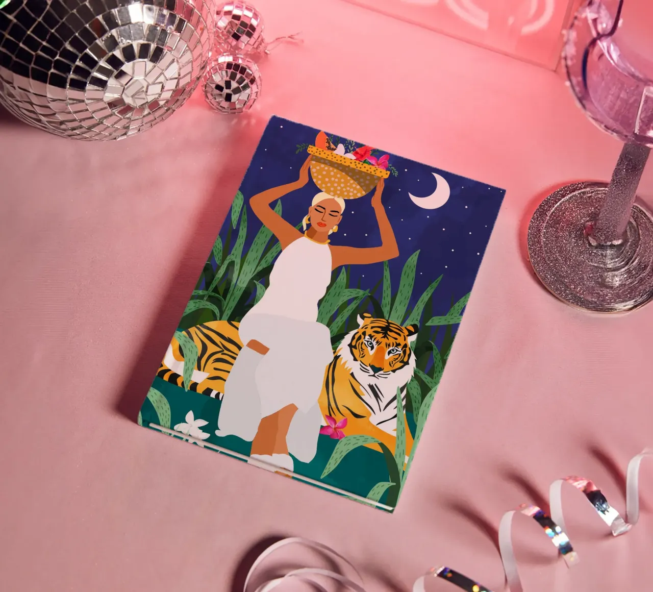 Not where I intended to go, but Even Better โ Midnight Tiger notebook by 83oranges