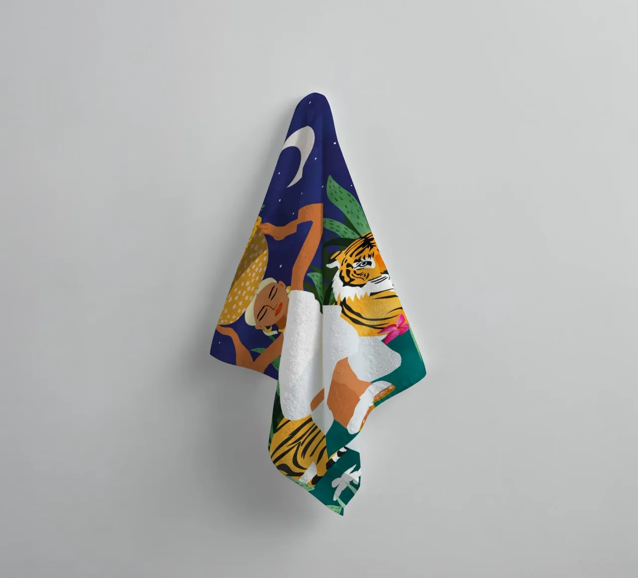 Not where I intended to go, but Even Better โ Midnight Tiger towel by 83oranges