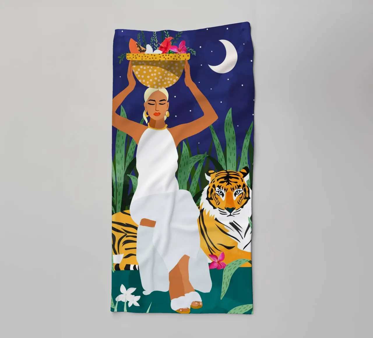 Not where I intended to go, but Even Better โ Midnight Tiger towel by 83oranges