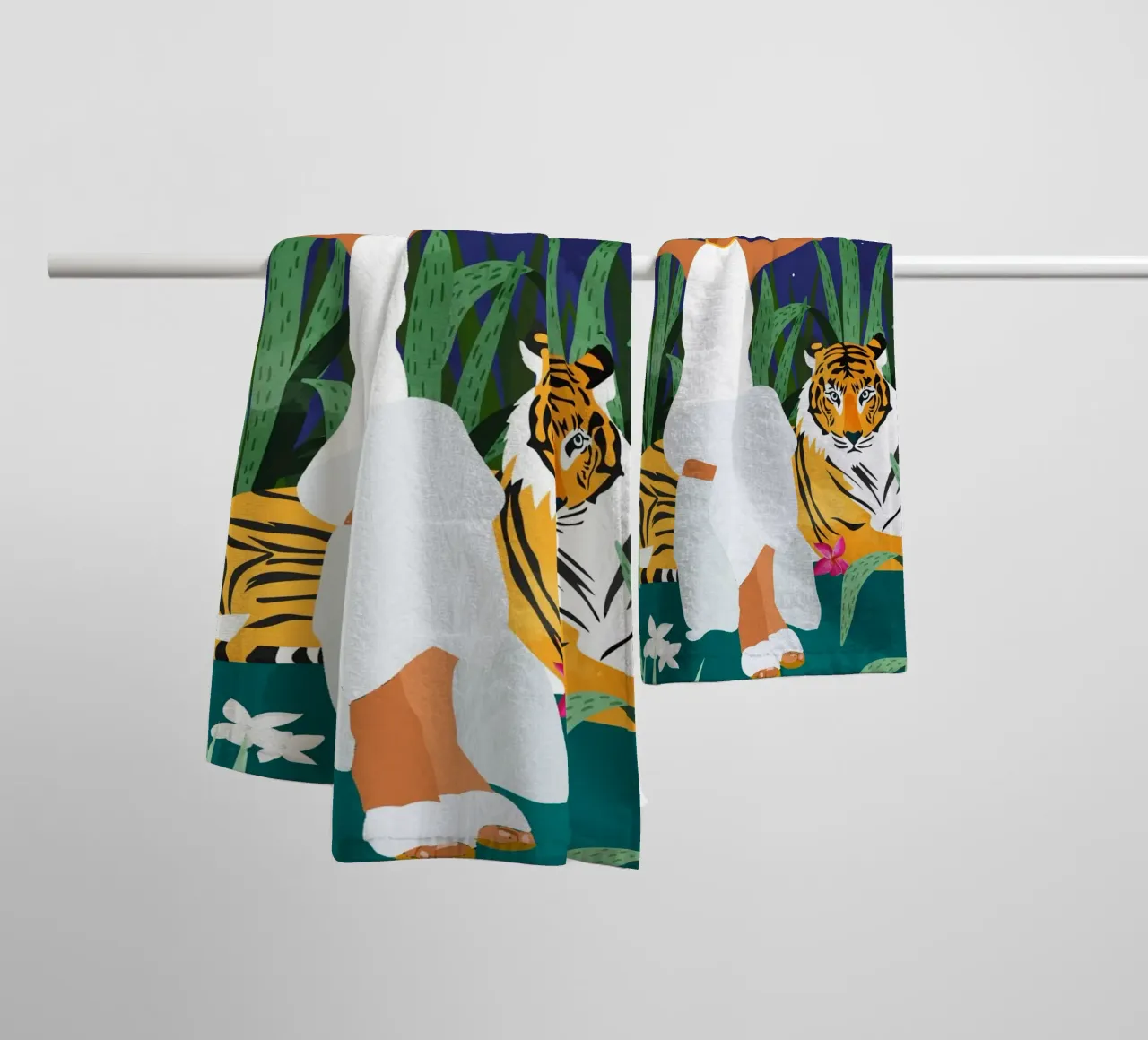 Not where I intended to go, but Even Better โ Midnight Tiger towel by 83oranges