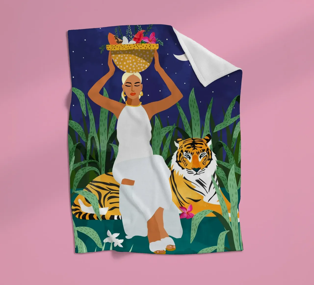 Not where I intended to go, but Even Better — Midnight Tiger coperta in pile da 83oranges