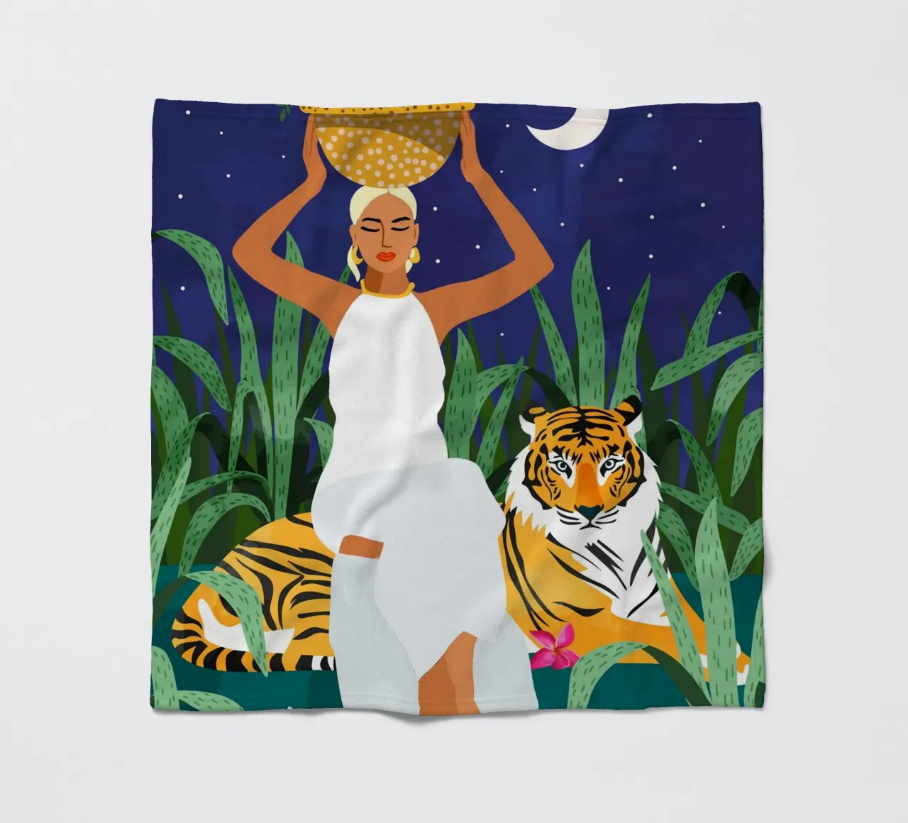 Not where I intended to go, but Even Better — Midnight Tiger coperta in pile da 83oranges