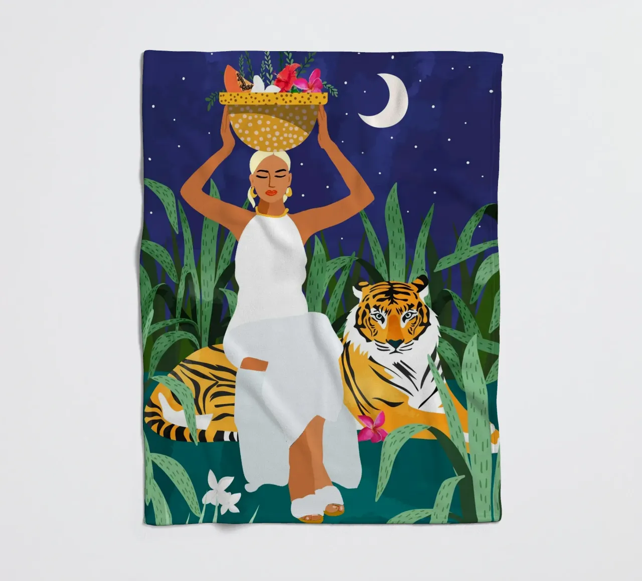 Not where I intended to go, but Even Better — Midnight Tiger coperta in pile da 83oranges