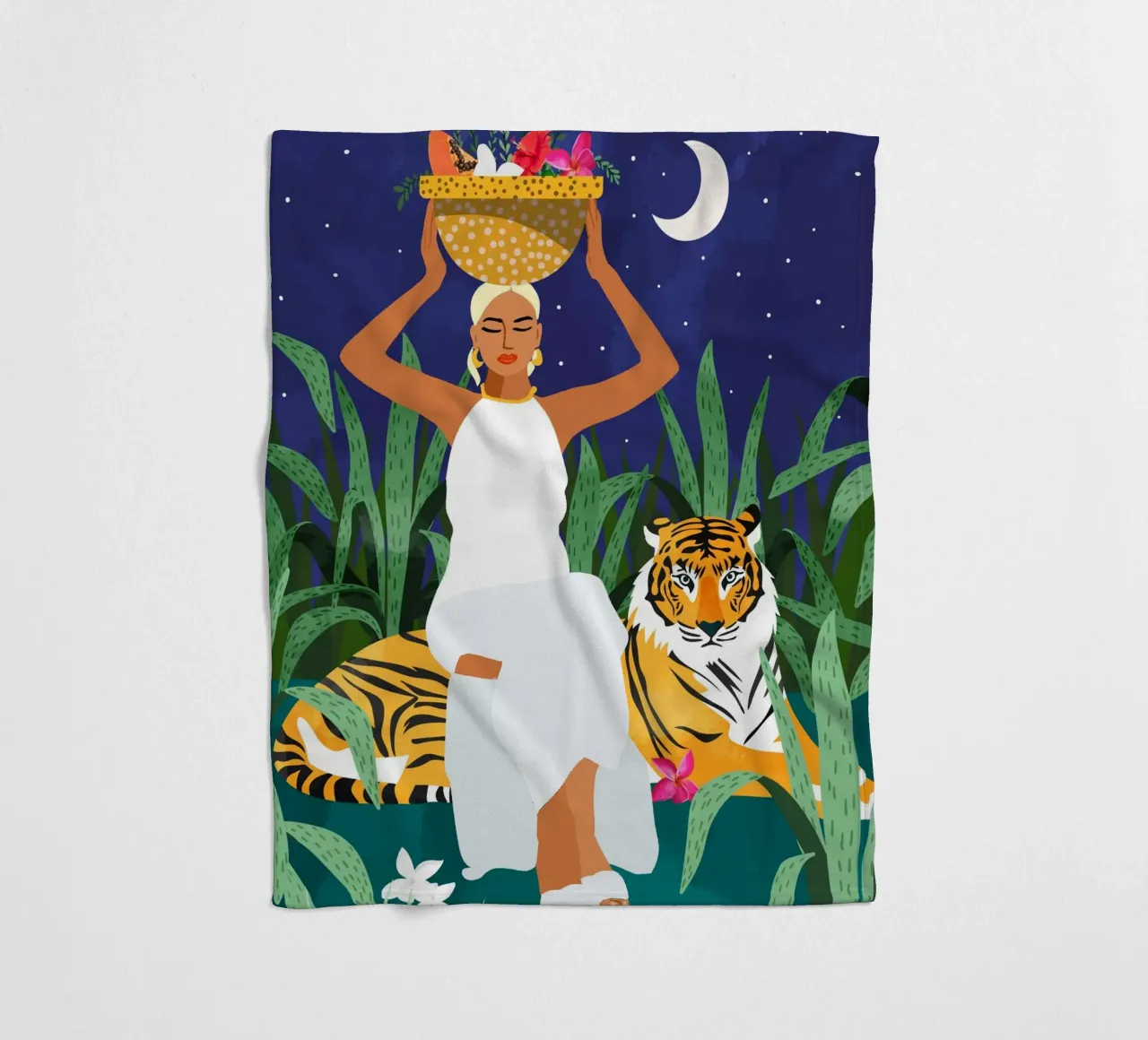 Not where I intended to go, but Even Better — Midnight Tiger coperta in pile da 83oranges