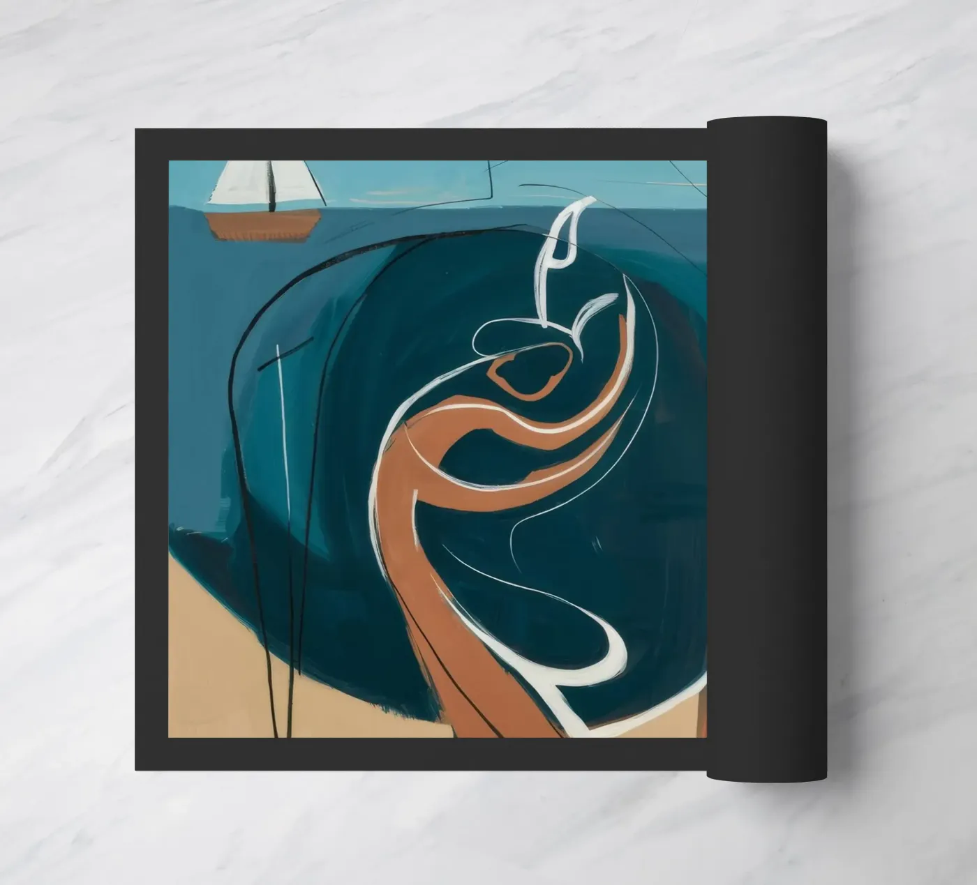 Coastal Reflection doormat by Crimson Whisper