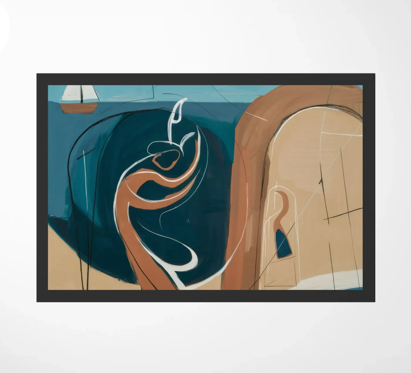 Coastal Reflection doormat by Crimson Whisper