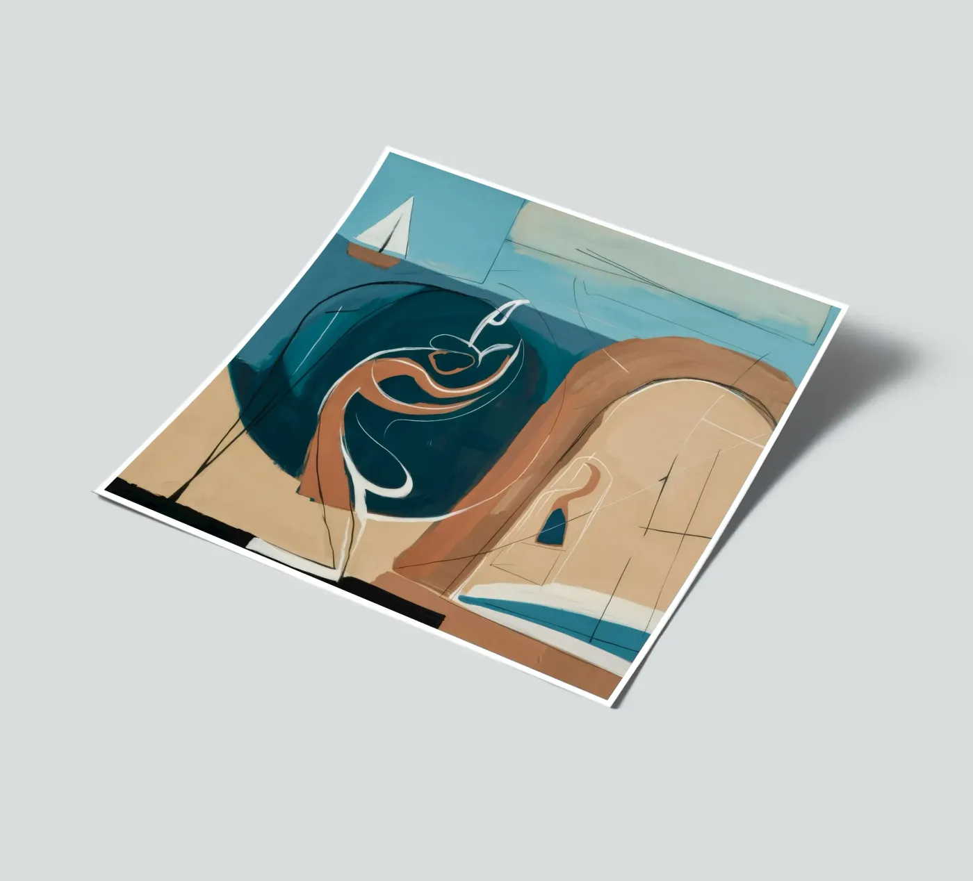 Coastal Reflection sticker sheet by Crimson Whisper